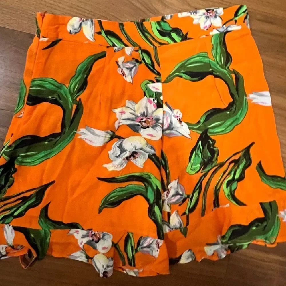 Zara print drawstring skort/shorts size Small - Picture 8 of 9